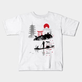 Japanese fisherman Kids T-Shirt